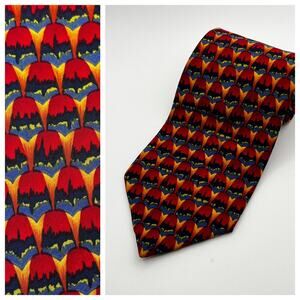 Molecular Expressions Cocktail Collection Red Abstract Tie Silk USA
